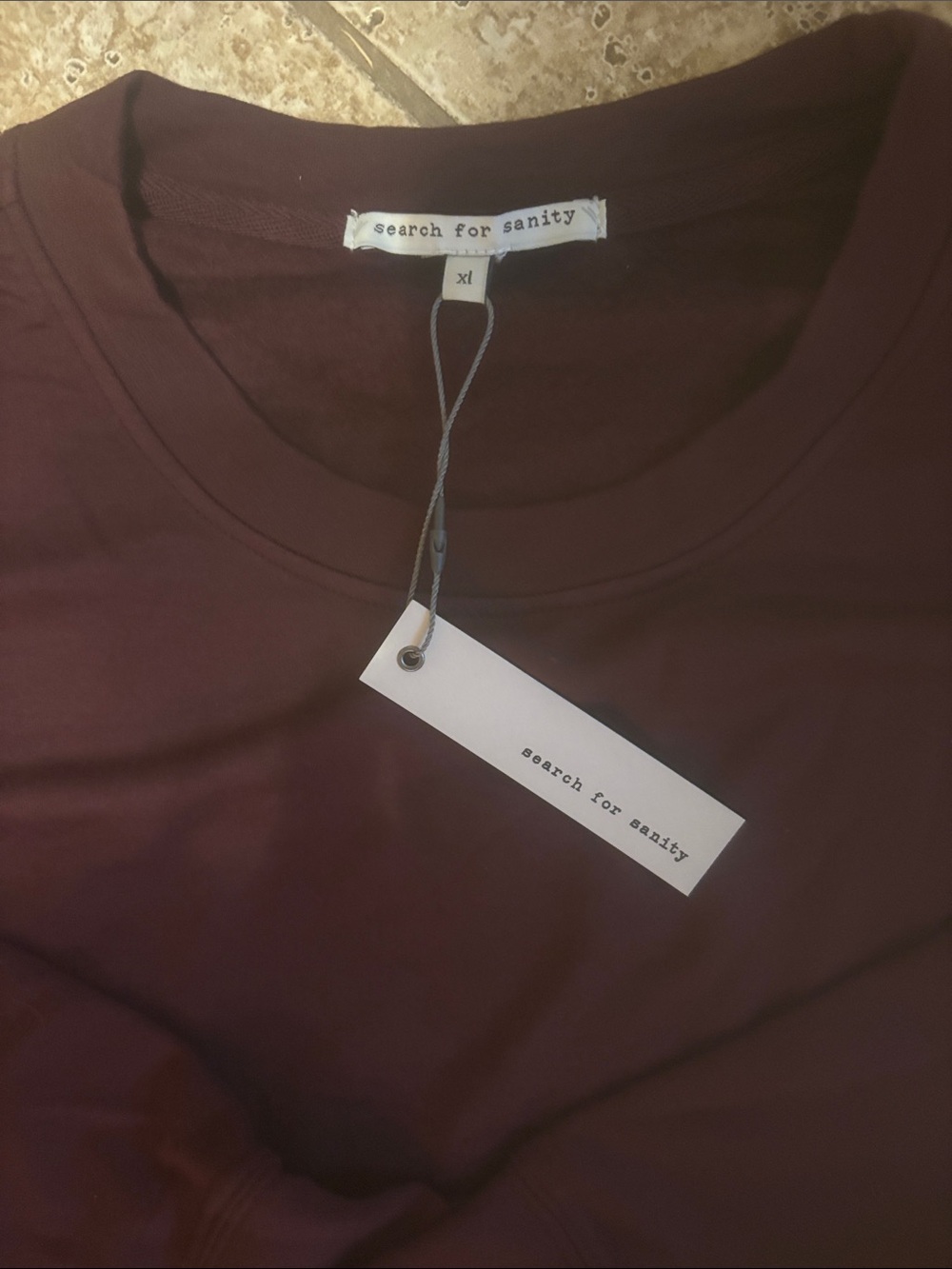 Search for Sanity women’s Crewneck Sweatshirt - Deep Maroon